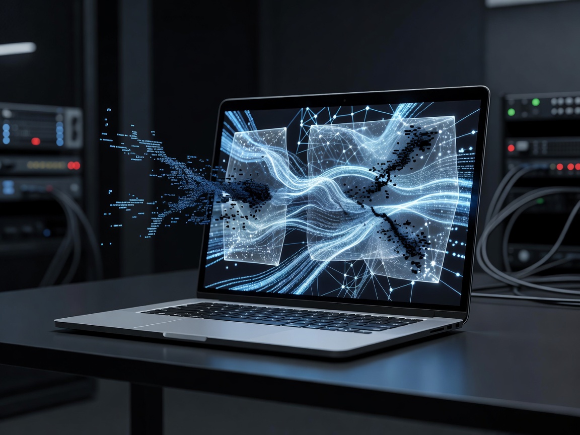Cyber-Sicherheit Konzept mit Laptop zur Darstellung von Filter-Software